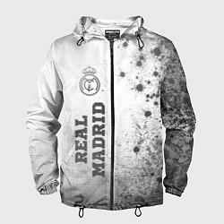 Ветровка с капюшоном мужская Real Madrid - white gradient по-вертикали, цвет: 3D-черный