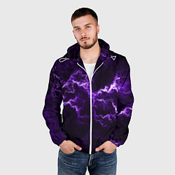 Ветровка с капюшоном мужская Lightning, цвет: 3D-белый — фото 2