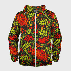 Мужская ветровка Красная рябина хохлома