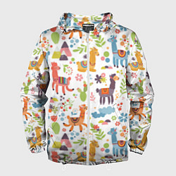 Мужская ветровка Ламы паттерн