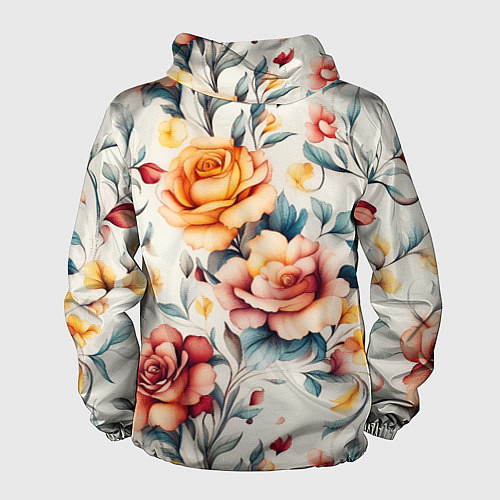 Мужская ветровка Паттерн с переплетением цветов / 3D-Черный – фото 2