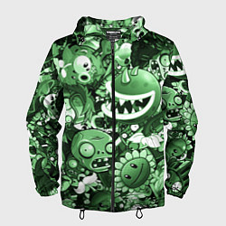 Мужская ветровка Растения против зомби в зеленом цвете