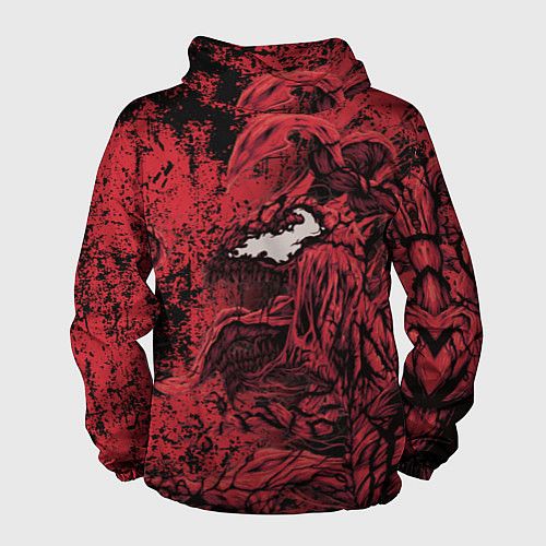 Мужская ветровка Красный веном текстура Карнажа / 3D-Черный – фото 2