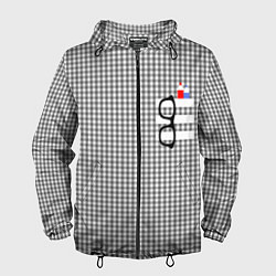 Ветровка с капюшоном мужская Черные очки висят на кармане, цвет: 3D-черный