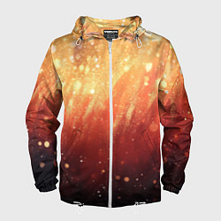 Мужская ветровка Желто-красная текстура блестящая