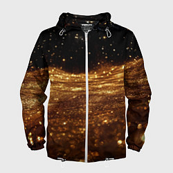 Мужская ветровка Золотистые крупицы на черном