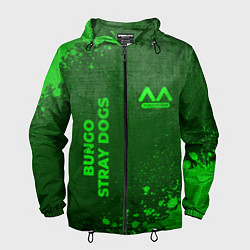 Ветровка с капюшоном мужская Bungo Stray Dogs - green gradient вертикально, цвет: 3D-черный