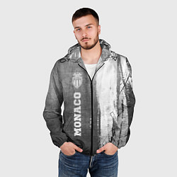 Ветровка с капюшоном мужская Monaco - grey gradient по-вертикали, цвет: 3D-черный — фото 2