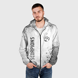 Ветровка с капюшоном мужская Scorpions - white gradient вертикально, цвет: 3D-черный — фото 2