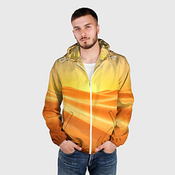 Ветровка с капюшоном мужская Золотые пески, цвет: 3D-белый — фото 2