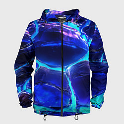 Мужская ветровка Объемные плиты в неоновом свечение