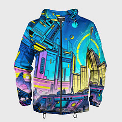 Мужская ветровка Космический город