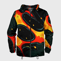 Мужская ветровка Оранжевые разломы текстура