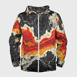 Мужская ветровка Красно-черная потертая текстура