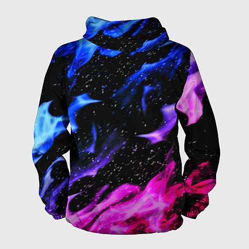 Мужская ветровка Doom flame neon / 3D-Черный – фото 2