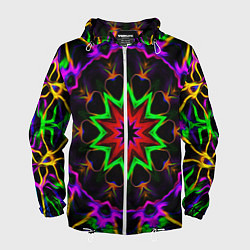 Мужская ветровка Неоновая геометрия узоры