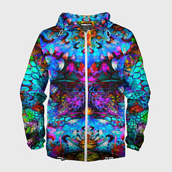 Мужская ветровка Абстракция стекло узор