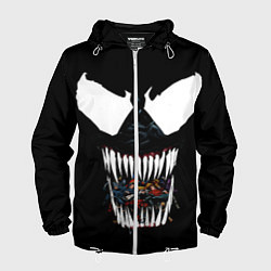 Ветровка с капюшоном мужская Веном жрет, цвет: 3D-белый