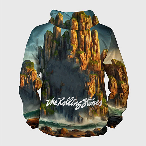 Мужская ветровка Rolling Stones - sea rocks / 3D-Черный – фото 2
