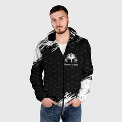 Ветровка с капюшоном мужская Король и шут краски броня, цвет: 3D-черный — фото 2