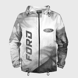 Ветровка с капюшоном мужская Ford - white gradient вертикально, цвет: 3D-черный