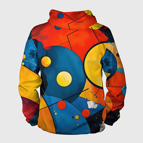 Мужская ветровка Динамичный красочный паттерн / 3D-Черный – фото 2