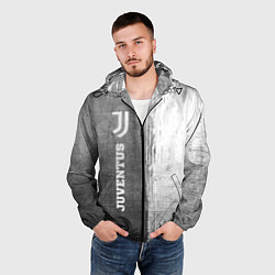 Ветровка с капюшоном мужская Juventus - grey gradient по-вертикали, цвет: 3D-черный — фото 2