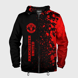 Мужская ветровка Manchester United - red gradient по-вертикали