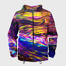 Мужская ветровка Неоновые полосы текстура