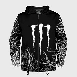 Ветровка с капюшоном мужская Monster energy лес, цвет: 3D-черный