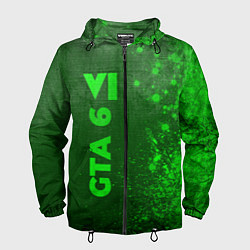 Мужская ветровка GTA 6 - green gradient по-вертикали