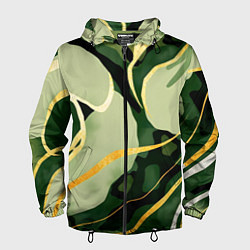 Мужская ветровка Зеленый природный паттерн