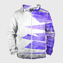 Ветровка с капюшоном мужская Color white purple, цвет: 3D-белый