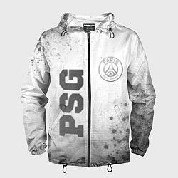 Ветровка с капюшоном мужская PSG - white gradient вертикально, цвет: 3D-черный