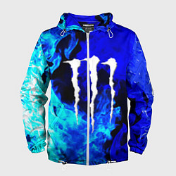 Мужская ветровка Monster energy синий дым