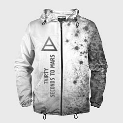 Мужская ветровка Thirty Seconds to Mars - white gradient по-вертика