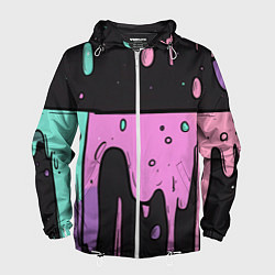 Мужская ветровка Стекающая краска текстура