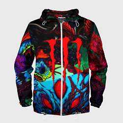 Ветровка с капюшоном мужская Monster energy hyperbeast, цвет: 3D-белый