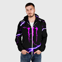 Ветровка с капюшоном мужская Monster energy neon storm, цвет: 3D-белый — фото 2