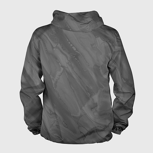 Мужская ветровка Серая текстура каменная мрамор / 3D-Черный – фото 2