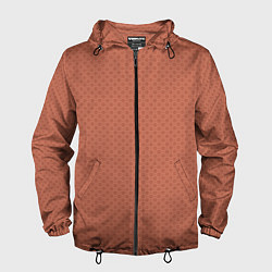 Мужская ветровка Терракотовый паттерн в мелкий квадрат