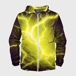 Ветровка с капюшоном мужская Color yellow black, цвет: 3D-белый