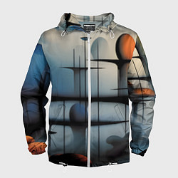 Мужская ветровка Архитектурная абстракция в тумане