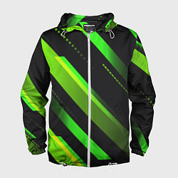 Мужская ветровка Color black green