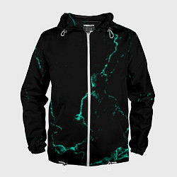 Мужская ветровка Color black turquoise