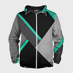 Ветровка с капюшоном мужская Multicoloured, цвет: 3D-белый