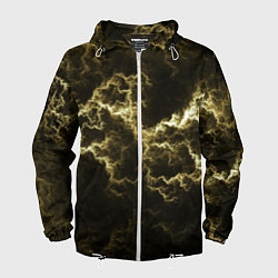 Ветровка с капюшоном мужская Lightning yellow, цвет: 3D-белый