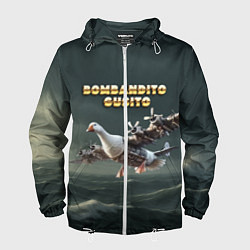 Ветровка с капюшоном мужская Bombandito Gusito мем, цвет: 3D-белый