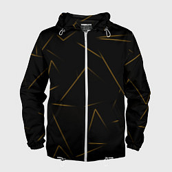 Ветровка с капюшоном мужская Color yellow line, цвет: 3D-белый