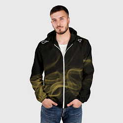 Ветровка с капюшоном мужская Color smoke yellow, цвет: 3D-белый — фото 2